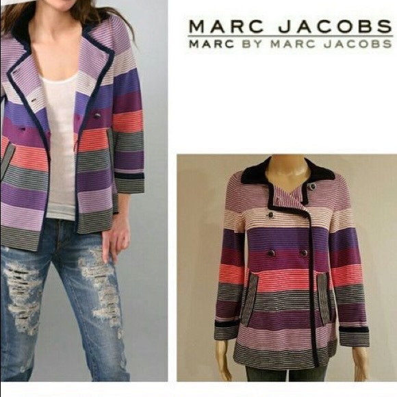Marc by Marc Jacobs Maggie Stripe Knit Jacket - Picture 1 of 2